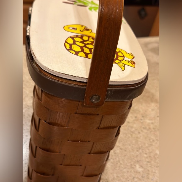 Vintage 1960's 70's Boho Chic Hand Painted & Decorated Lined Basket/Tote. - Picture 7 of 14